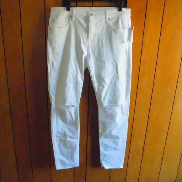 7 For All Man Kind. Cut Knee Paxtyn Men's jeans. NWT. All White. Slim fit - Picture 3 of 8